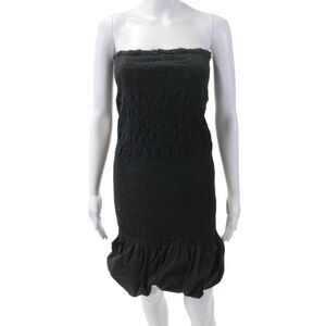 Simona Tagliaferri Womens Textured Sleeveless Lined Mini Dress Black Size S